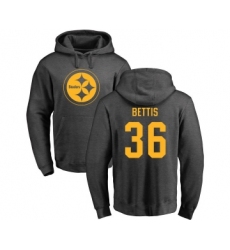 Football Pittsburgh Steelers #36 Jerome Bettis Ash One Color Pullover Hoodie