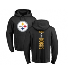 Football Pittsburgh Steelers #5 Joshua Dobbs Black Backer Pullover Hoodie