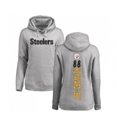 Football Women's Pittsburgh Steelers #88 Darrius Heyward-Bey Ash Backer Pullover Hoodie