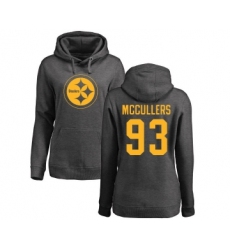 Football Women's Pittsburgh Steelers #93 Dan McCullers Ash One Color Pullover Hoodie