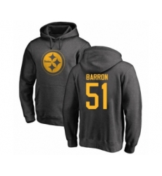 Pittsburgh Steelers #51 Mark Barron Ash One Color Pullover Hoodie