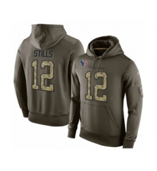 Football Men's Houston Texans #12 Kenny Stills Green Salute To Service Pullover Hoodie