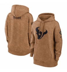 Women's Houston Texans Nike Brown 2023 Salute to Service Pullover Hoodie