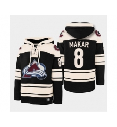 Men's Colorado Avalanche #8 Cale Makar Black All Stitched Sweatshirt Hoodie