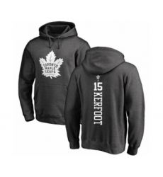 Hockey Toronto Maple Leafs #15 Alexander Kerfoot Charcoal One Color Backer Pullover Hoodie