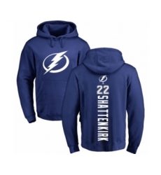 Hockey Tampa Bay Lightning #22 Kevin Shattenkirk Royal Blue Backer Pullover Hoodie