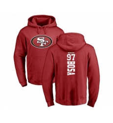 Football San Francisco 49ers #97 Nick Bosa Red Backer Pullover Hoodie
