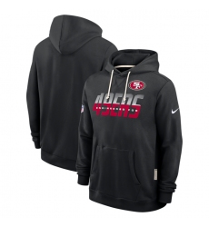 Men's San Francisco 49ers Black Sideline Standard Issue Top Prospect Dri-FIT Hoodie