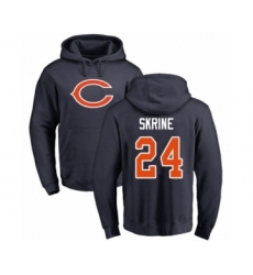 Football Chicago Bears #24 Buster Skrine Navy Blue Name & Number Logo Pullover Hoodie
