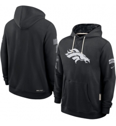 Men's Denver Broncos Black 2026 Salute to Service Sideline Dri-FIT Pullover Hoodie