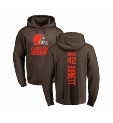 Football Cleveland Browns #42 Morgan Burnett Brown Backer Pullover Hoodie