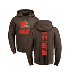 Football Cleveland Browns #44 Sione Takitaki Brown Backer Pullover Hoodie