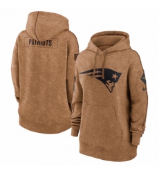 Women's New England Patriots Nike Brown 2023 Salute to Service Pullover Hoodie