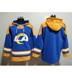 Men's Los Angeles Rams Blank 2022 Royal Super Bowl LVI Champions Pullover Hoodie