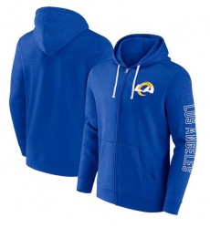 Men's Los Angeles Rams Royal Offensive Lineup Hoodie Full-Zip Hoodie