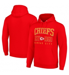 Men's Kansas City Chiefs Red Throwback Logo Pullover Hoodie