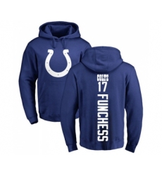 Football Indianapolis Colts #17 Devin Funchess Royal Blue Backer Pullover Hoodie