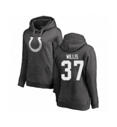 Football Women's Indianapolis Colts #37 Khari Willis Ash One Color Pullover Hoodie
