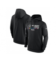 Men's Dallas Cowboys 2022 Black Crucial Catch Therma Performance Pullover Hoodie