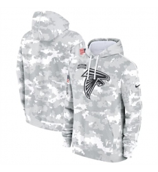 Men's Atlanta Falcons 2024 Arctic Camo Salute To Service Club Fleece Pullover Hoodie