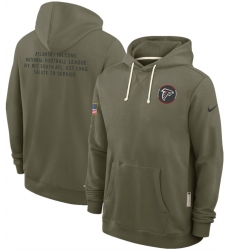 Men's Atlanta Falcons Olive 2025 Salute to Service Pullover Hoodie