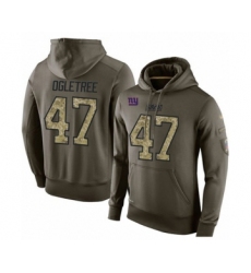 Football Men's New York Giants #47 Alec Ogletree Green Salute To Service Pullover Hoodie