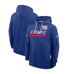 Men's New York Giants Royal Sideline Standard Issue Top Prospect Dri-FIT Hoodie