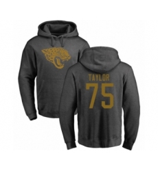 Football Jacksonville Jaguars #75 Jawaan Taylor Ash One Color Pullover Hoodie
