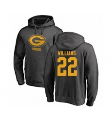 Football Green Bay Packers #22 Dexter Williams Ash One Color Pullover Hoodie