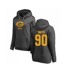 Football Women's Green Bay Packers #90 Za'Darius Smith Ash One Color Pullover Hoodie