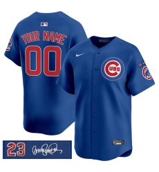 Men’s Chicago Cubs Active Player Custom Royal 'Ryne Sandberg Tribute' Vapor Limited V3 Stitched Baseball Jersey