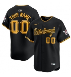 Men's Pittsburgh Pirates Active Player Custom Black Alternate Limited Baseball Stitched Jersey