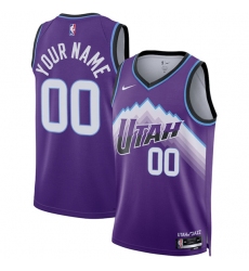 Men's Utah Jazz Active Player Custom Purple 2025 Icon Edition Stitched Basketball Jersey
