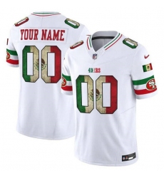 Men's San Francisco 49ers Active Player Custom White 2025 F.U.S.E. Mexico Vapor Limited Football Stitched Jersey