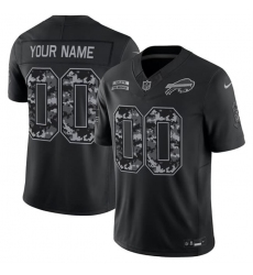 Men's Buffalo Bills Active Player Custom Black F.U.S.E. 2026 Salute to Service Limited Football Stitched Jersey