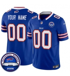 Men's Buffalo Bills Active Player Custom Blue F.U.S.E. 2026 Inaugural Season at Highmark Stadium Football Stitched Jersey