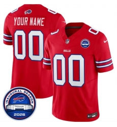Men's Buffalo Bills Active Player Custom Red F.U.S.E. 2026 Inaugural Season at Highmark Stadium Football Stitched Jersey