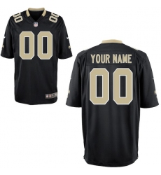 Youth New Orleans Saints Nike Black Custom Game Jersey