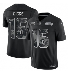 Men's Seattle Seahawks #16 Trevon Diggs Black F.U.S.E. 2026 Salute to Service Limited Football Stitched Jersey