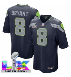 Men's Seattle Seahawks #8 Coby Bryant Blue 2025 2026 Super Bowl LX F U S E Stitched Jersey