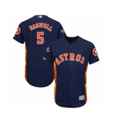 Men's Houston Astros #5 Jeff Bagwell Navy Blue Alternate Flex Base Authentic Collection 2019 World Series Bound Baseball Jersey