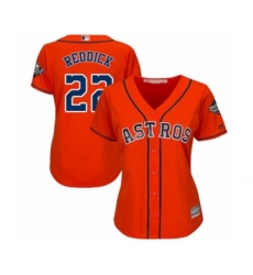 Women's Houston Astros #22 Josh Reddick Authentic Orange Alternate Cool Base 2019 World Series Bound Baseball Jersey