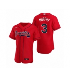 Men's Atlanta Braves #3 Dale Murphy Nike Red Authentic 2020 Alternate Jersey