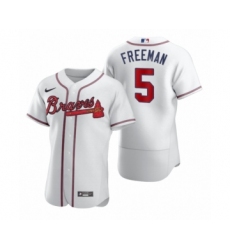 Men's Atlanta Braves #5 Freddie Freeman Nike White 2020 Authentic Jersey