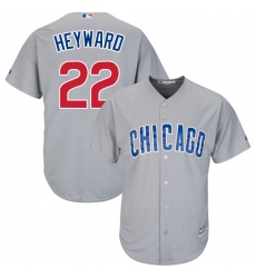 Youth Majestic Chicago Cubs #22 Jason Heyward Authentic Grey Road Cool Base MLB Jersey