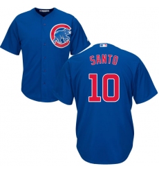 Youth Majestic Chicago Cubs #10 Ron Santo Authentic Royal Blue Alternate Cool Base MLB Jersey