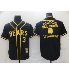 Bad News Bears #3 Chico's Bail Black Bonds - Let Freedom Ring Button-Down Baseball Jersey