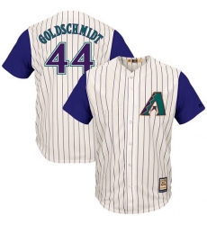Men's Majestic Arizona Diamondbacks #44 Paul Goldschmidt Replica Cream Cooperstown Throwback MLB Jersey