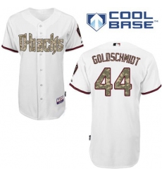 Men's Majestic Arizona Diamondbacks #44 Paul Goldschmidt Replica White USMC Cool Base MLB Jersey