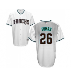 Men's Arizona Diamondbacks #26 Yasmany Tomas Replica White Capri Cool Base Baseball Jersey